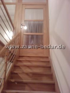 Holztreppe, Wangentreppe, Treppe  auch mit Edelstahlelemente aus Polen