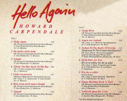 LP, Howard Carpendale – Hello Again