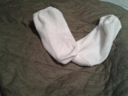 Getragende Socken