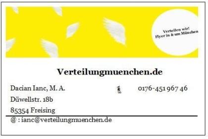 Webemittelverteilung in und um München