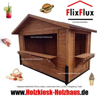 ? Die klappbare, stapelbare Markthütte, Verkaufshütte, Eventhütte mit Gabelstapl