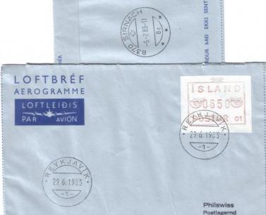 Island Luftpost Iceland Postal History Aerogramme Loftbréf Loftleidis