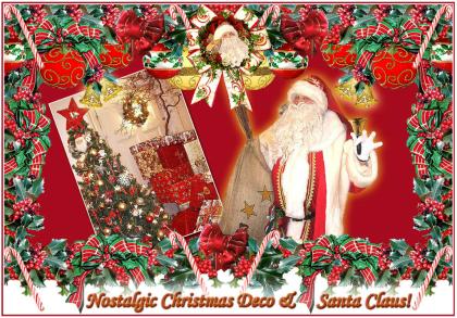 Nostalgische Weihnachtsdekorationen und antike Weihnachts-Loungebereiche für ein