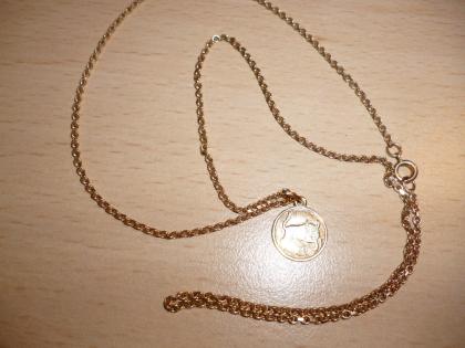 Goldkette 585, mit 333èr Stier Anhänger (140.- Euro)