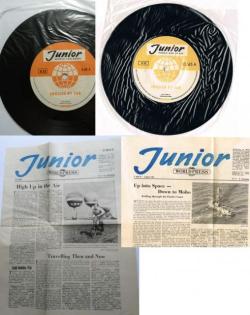 JUNIOR WORLD AND PRESS –Sprachzeitung mit Schallplatte, Englisch by Ear, 1960 -1