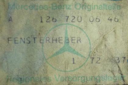 Mercedes-Benz Fensterheber für alte S-KLasse W126 A 1267200646 