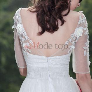 Chiffon konservatives Abiballkleid Kleid - Mode-top.de