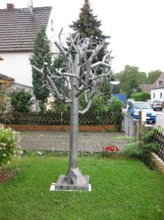 Weihnachtsbaum  -  Edelstahlbaum  -  Springbrunnen - Edelstahl -  Fenstergitter
