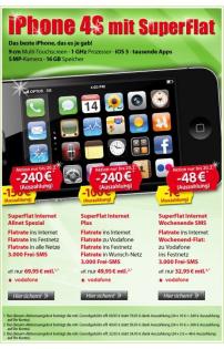 Apple iPhone 4S mit Vertrag und barauszahlung bis zu 240 €