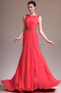 Perlen Chiffon bodenlanges Abendkleid -Dameo.de
