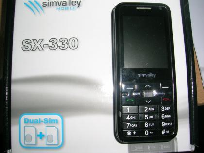 HANDY „SIMVALLEY“ OVP / SX-330 (black)
