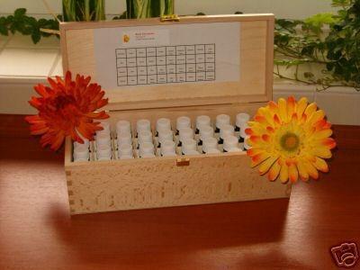 Bachblüten Set in der Buchenholz Box