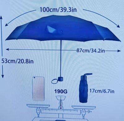 Regenschirm Minischirm blau