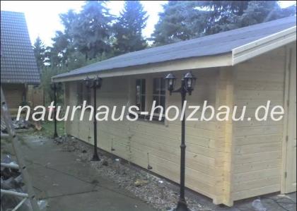 Individuell geplante Blockbohlengaragen in 50mm/70mm nordischer Blockbohle,...