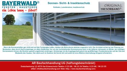 Bayerwald Rollladen, Lamellenstore, Insektenschutz
