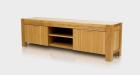 LENA TV BANK EICHENHOLZ TRANSPARENT LACK MASSIVHOLZ BLUM BESCHLÄGE 160x55x40c MÖ
