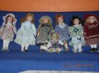 7 PUPPEN 30cm bis 40cm mit standfuss