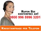Kredit-Telefon - gebührenfreie Hotline