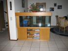 Unterschrank und Abdeckung in Eiche hell mit Aquarium