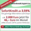 Zinssenkung  Sofort-Kredit jetzt ab 3,59