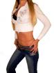 Perlen Damen Shirt Kurz Jacke