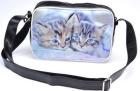 Ugendtasche Schultasche College Tasche Umhängetasche Motiv: TM216 Zwei Katzen