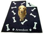 Arwedson Hundedecke Bones marine / hellblau