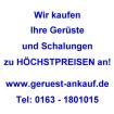 Aufkauf von Gerüsten und Schalung