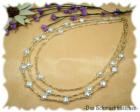 Süßwasserperlen   Swarovskis  SaY-YES  3Reiher Collier