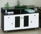 Kompletter Waschtisch Holz/Glas