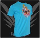 Hell Blaues FancyBeast Clubwear Surf und Beach Shirt FB186