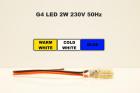 LEDLAMPE KALTWEISS WARMWEISS BLAU LED G4 2W 230V Glühbirne 3 Farben zur Auswahl