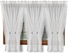 Fertige Gardine CORDOBA 600x180 oder 600x150 Weiss Voile Fensterdekoration Vorhä