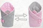 Babyhörnchen 80x80cm Minky Babyschlafsack Babynestschen Einschlagedecke Baumowll