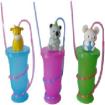 40 x Straw Cup Tiere 260 ml mit Trinkhalm Slush