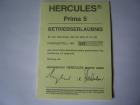 Hercules Prima 5 Betriebserlaubnis