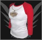 FancyBeast Weiß/Rot Clubwear Girl Longsleev FB155 