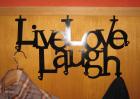 TürGarderobe Live-Love-Laugh Garderobe Tür Neuheit