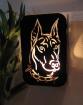 Dobermann Lampe Licht Groß innen/außn Hund Neuheit