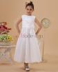 Ärmelloses normale Taille schlichtes Kommunionkleid - Mode-top