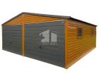 Blechgarage 6x6m Doppelgarage Metallgarage Fertiggarage Holzoptik ID203