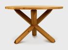 COLIN EICHENTISCH COUCHTISCH RUNDE TISCHPLATTE LACKIERT MASSIVHOLZ 120x120x75cm 