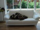 Ein wunderschönes, exklusives3-er Sofa in weiß