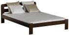 Nussfarbenes Bett Holzbett Kiefernholz mit Lattenrost 180x200 Doppelbett Nuss