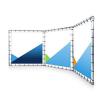 Gebrochene Bannerwand 3 x 200x200 cm Werbemittel Werbematerial Werbung Marketing