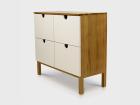 KOMMODE EICHENHOLZ MASSIVHOLZ TRANSPARENT LACK