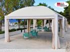 Pavillon 5x5 Überdachung Sonnenschutz Festzelt Terrassenüberdachung Pvc