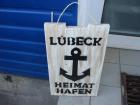 Schild aus Massivholz - HEIMAT HAFEN LÜBECK - Maritim Handarbeit