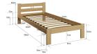Kieferbett Jugendbett Ehebett 90x200 EHB08/ NA mit Lattenrost