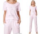BONNIE Pyjama 2 tlg. Nachtwäsche lange Hose T-Shirt aus 100%